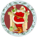 Santa Dog Sign, Wreath Sign, Home Decor