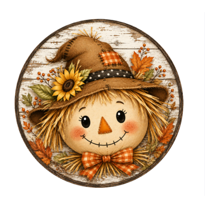 Scarecrow Fall  Sign 10" Wreath Sign, Home Decor, The Ritzy Cactus