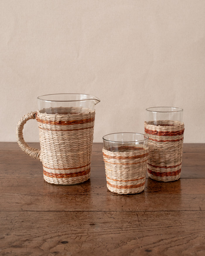 Seagrass Wrapped Glassware