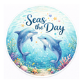 Seas The Day 10" Wreath Sign, Home Decor, The Ritzy Cactus