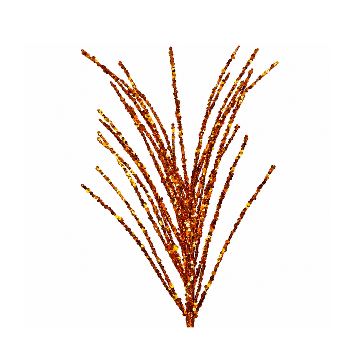 Sequin Glitter Spray| Orange Halloween Stem Embellishment | DIY Wreath Supply