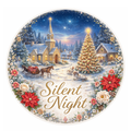 Silent Night 10 inch Wreath Sign, Home Decor, The Ritzy Cactus