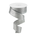 Silver Shimmer Wired Ribbon by RG Ribbon 1.5" x 10 Yards, Wreath Ribbon, Craft Supplies