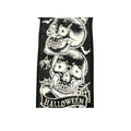 Skeleton Head Halloween Wired Ribbon by JAS Ribbon – 2.5" x 10 Yards, Wreath Ribbon