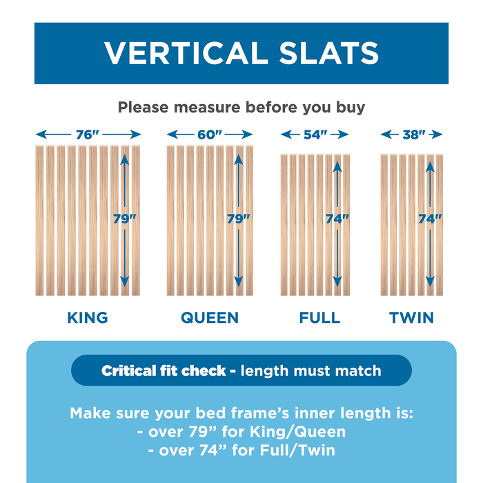 SlatSure™ Bunkie Board — Vertical Bed Slats