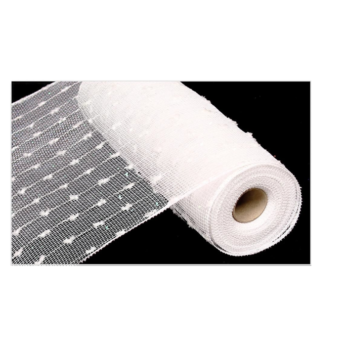 Snowball Mesh: Deco Mesh -10 inches x 10yards, Poly Deco Mesh, DIY Crafts, Wreath Making