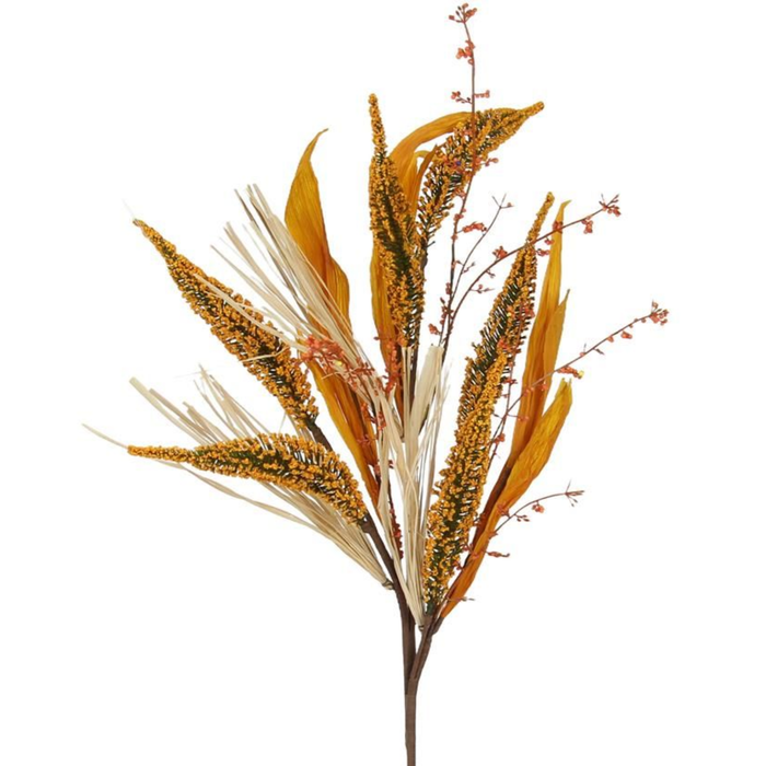 Spike Mini Bead Cluster Grass Spray| Fall Stem Embellishment | DIY Wreath Supply