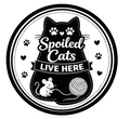 Spoiled Cats Live Here 10 Inch Wreath Sign, Metal Wreath Sign, Home Decor, DIY, The Ritzy Cactus