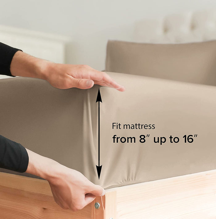Standard Single Fitted Sheet - Cream