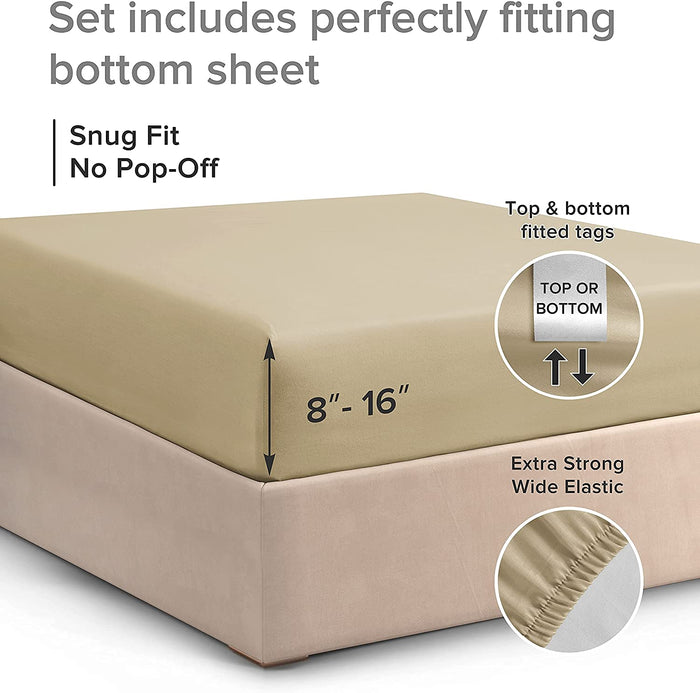 Standard Single Fitted Sheet - Cream