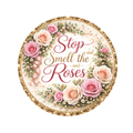 Stop And Smell The Roses 10" Wreath Sign, Home Decor, The Ritzy Cactus