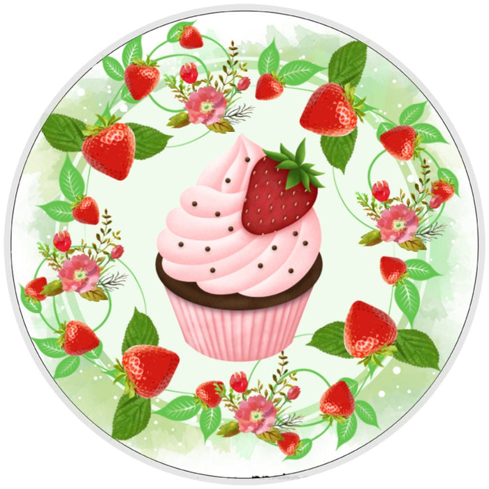 Strawberry Cupcake Sign, Wreath Sign, Home Decor