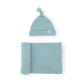 Stretch Knit Swaddle and Hat Set - Harbor