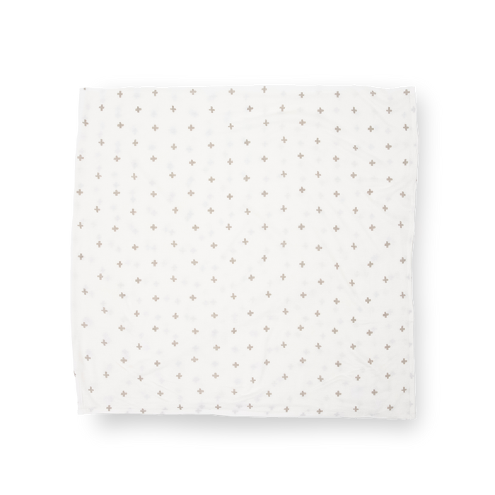 Stretch Knit Swaddle Blanket 2 Pack - Grey Cross