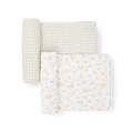 Stretch Knit Swaddle Blanket 2 Pack - Rainbows