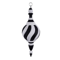 Striped Ball Finial Ornament 18"H, Wreath Embellishment