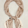 Striped Satin Silky Skinny Scarf - Infinity Raine
