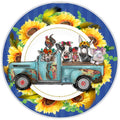 Sunflower Farm Animal Truck Sign, Wreath Sign, Home Decor