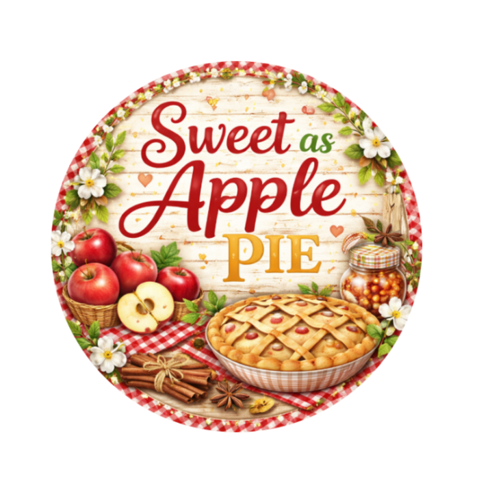 Sweet Apple Pie 10" Wreath Sign, Home Decor, The Ritzy Cactus