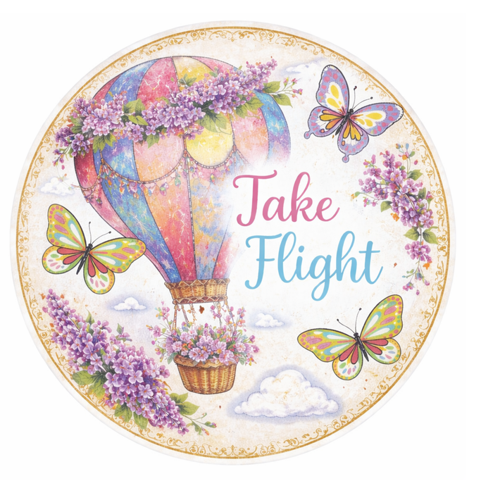 Take Flight Butterfly Sign 10 inch Wreath Sign, Home Decor, The Ritzy Cactus