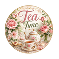 Tea Time 10" Wreath Sign, Home Decor, The Ritzy Cactus