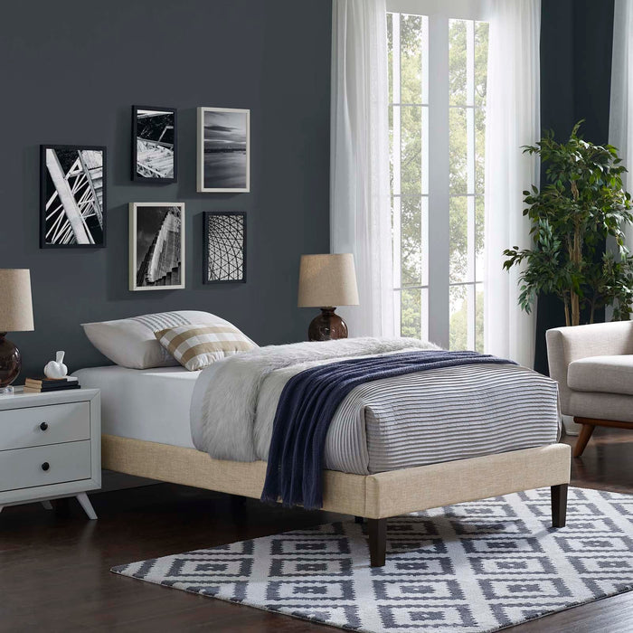 Tessie Fabric Bed Frame with Squared Tapered Legs