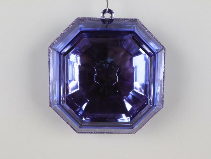 Vickerman 6" Lavender Square Jewel Glitter Gem Ornament , Wreath Embellishment, Wreath Supply