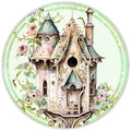 Victorian Green Birdhouse sign, Wreath Sign, Home Decor