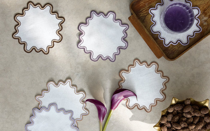 Wave Cocktail Napkin - set of 6