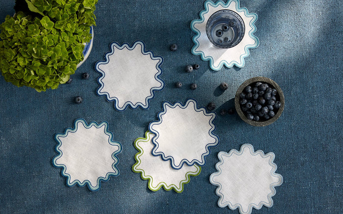 Wave Cocktail Napkin - set of 6