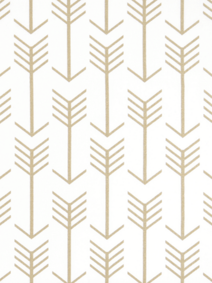 Changing Pad Cover - White with Gold Arrow Cover - DBC Baby Bedding Co