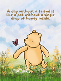 Standard Blanket - Winnie the Pooh A Day without a Friend Baby Blanket - DBC Baby Bedding Co