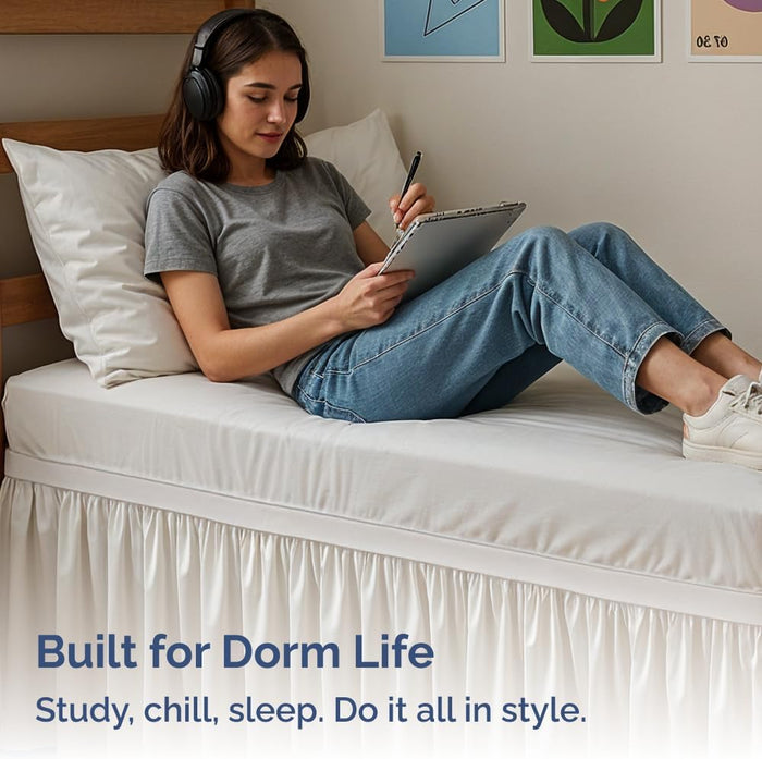 Wrap Around Dorm Room Bed Skirt