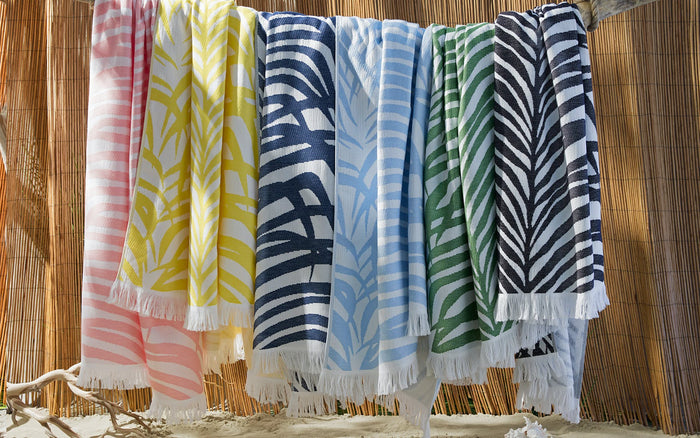 Zebra Palm Beach Towels